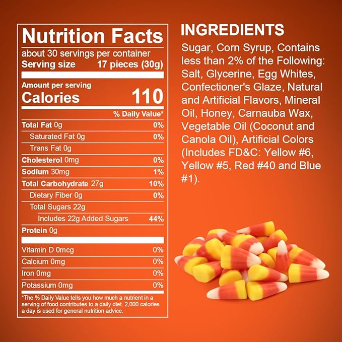 Yumzo Candy Corn Candies, 2lb Pack of Halloween Candies Bulk, Perfect for Trick or Treat, Halloween Party, Thanksgiving Dessert Buffets, Ideal Mini Candy Corn Everyday Snacking During the Fall Season