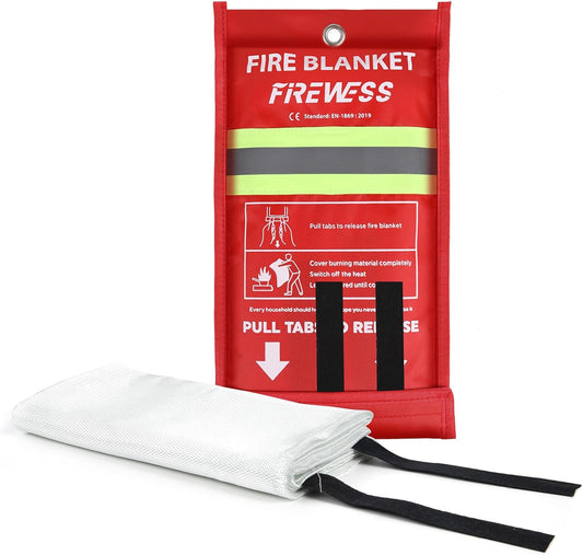 Emergency Fire Blanket, 1 Pack Fiberglass Flame Retardant Fire Blankets Emergency for Home, Kitchen, Car, Office, Grill, 39.4X 39.4inch Fire Extinguisher Blanket