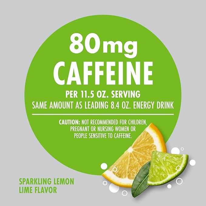 V8 +SPARKLING ENERGY Lemon Lime Energy Drink, Made with Real Vegetable and Fruit Juices, 11.5 FL OZ Can (6 Packs of 4)