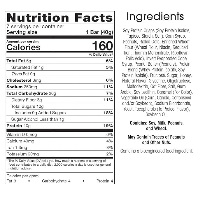 WonderSlim Protein Snack Bar, Sweet & Salty Peanut, (7ct)