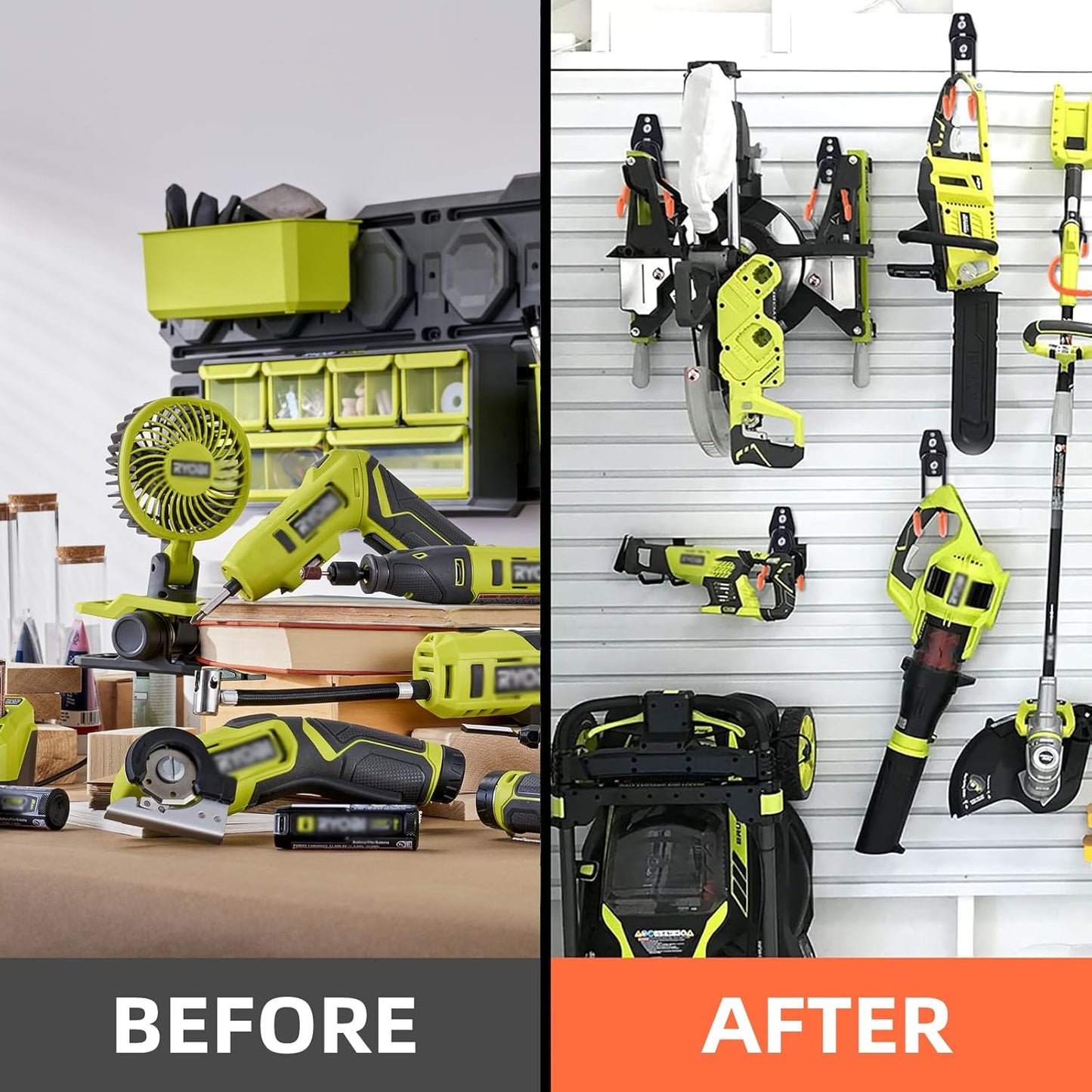 Garage Hooks, 6 Pack Small Round Wall Hooks for Hanging Heavy Duty Ladders, Bikes, Tools Ideal for Garage, Garden, Basement Utility Room Storage (Orange)