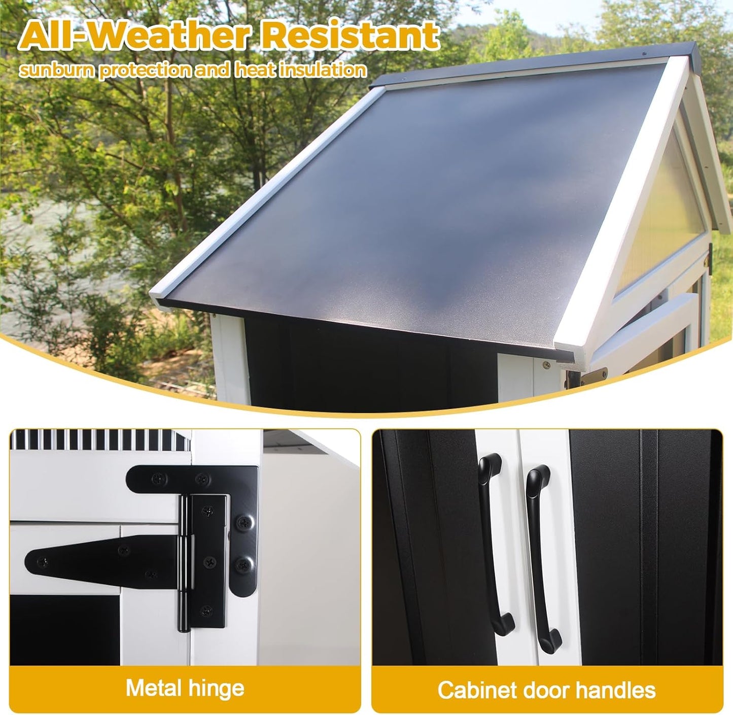 Outdoor Storage shed Small Storage shed with Floor Wooden Frame Lockable Metal Door Adjustable Shelves Cabinets Waterproof Large Capacity Storage Tool Cabinet Box for Backyard Garden Patio Lawn