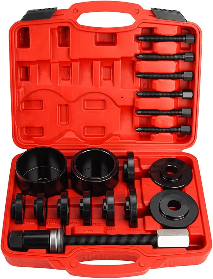 19 PCS Bearing Press Kit Front Wheel Drive Bearing Puller Set FWD Bearing Install Master Set Wheel Bearing Removal Kit