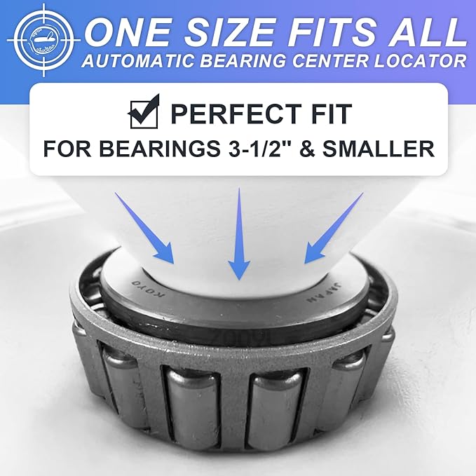 Rotation Handle Bearing Packer, Quick to Refill with Any Grease Gun, Long-Lasting Wheel Bearing Packer with 50-Inch Drop Protection, Precise Center Locator, Fits Bearings Up to 3.5" O.D.