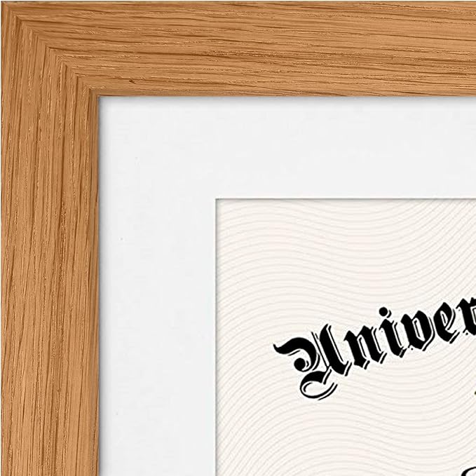 Americanflat 11x14 Diploma Frame with Shatter-Resistant Glass - Set of 2 - Use as 8.5x11 Frame with Mat or Display 11x14 Documents Without Mat - Legacy Collection - Certificate Frames - Dark Oak