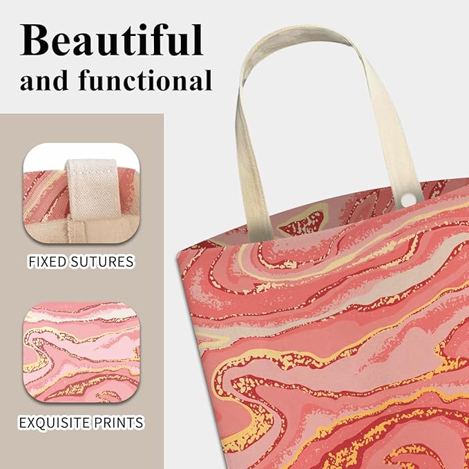 Car Trash Can, Cute Car Trash Bag, Hanging Car Organizer and Storage Bag, Trash Bin for Car Accessories, Vehicle, Travelling, Camping Luxury Pink Gold Marble