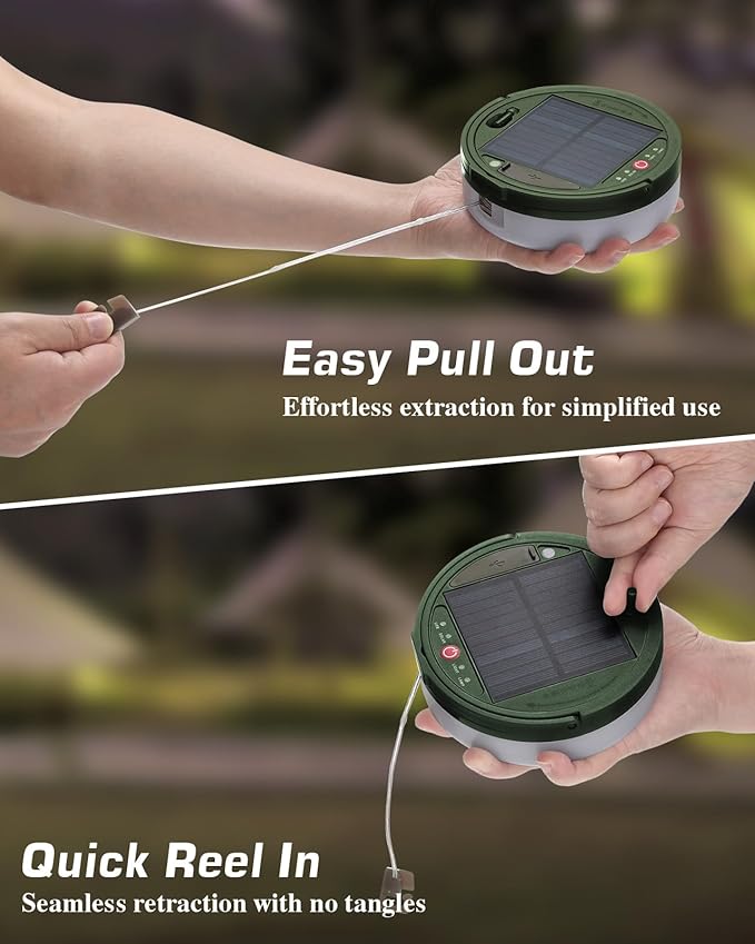 Solar Camping String Lights 4 in 1, Anpro 32.8Ft Ultra Long Multi-Color LED String, 3600mAh Solar Powered and USB Rechargeable Light with Remote Control, Portable Camping Light for Hiking, Decoration