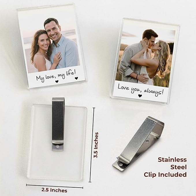NAZENTI Personalized Drive Safe I Need You Here with Me Car Visor Clip, Custom Photo for Him, Romantic Couples Keepsake, Car Photo Print Gift for Husband Boyfriend