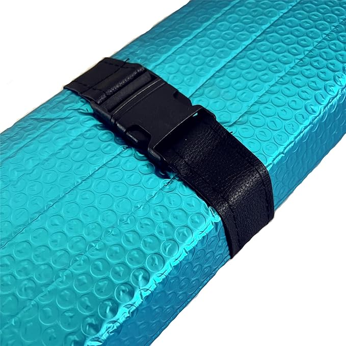 Car Windshield Sunshade-Thicken 5-Layer Bubble Block Heat and Sun UV Rays,Front Windshield Sun Shade,Sun Visor for Car- Keeps Your Vehicle Cool - 58 x 27.5 Inch (Blue)