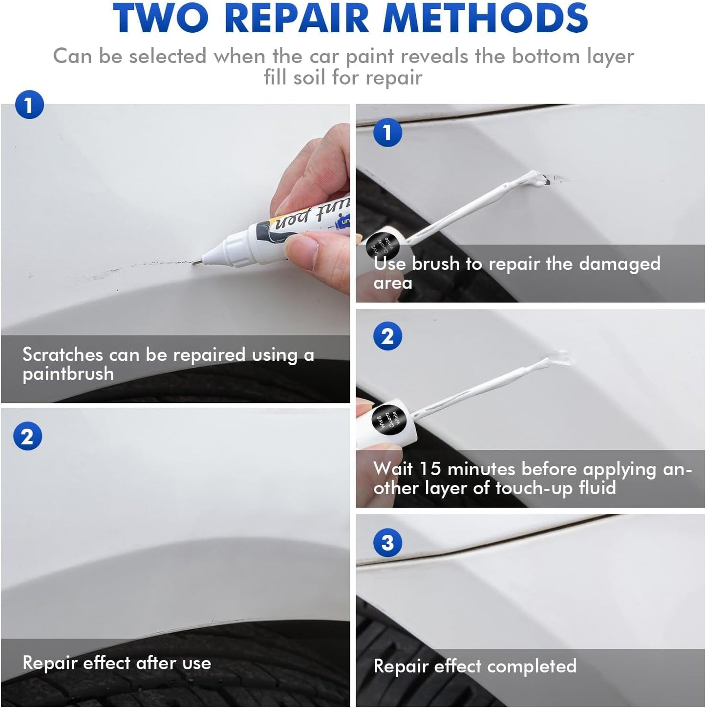 Intense Blue (YP5) Touch Up Paint Compatible with Hyundai, DIY Car Paint Scratch Repair, Automotive Paints, Quick & Easy Fix Scratch Repair for Tucson/Elantra/Venue/Ioniq