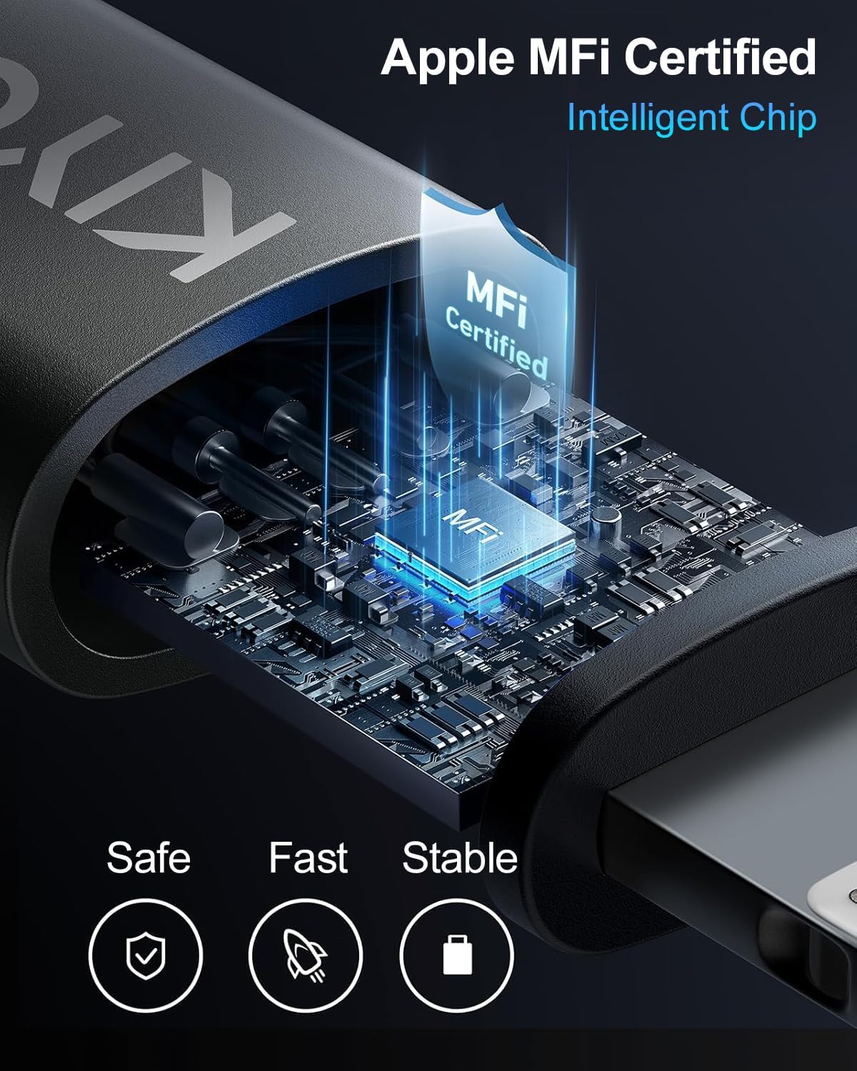 USB to Lightning Cable for Car 3FT+6FT, Coiled iPhone Charger Cables Braided Lightning Cable [Apple MFi Certified] Fast Charging Cord Compatible with iPhone 14/Pro Max/Plus 13 12 11 8, iPad AirPods