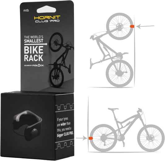 Hornit CLUG PRO | Wall Mounted Bike Rack | Secured by FIDLOCK | 5 Sizes | Easy to Install