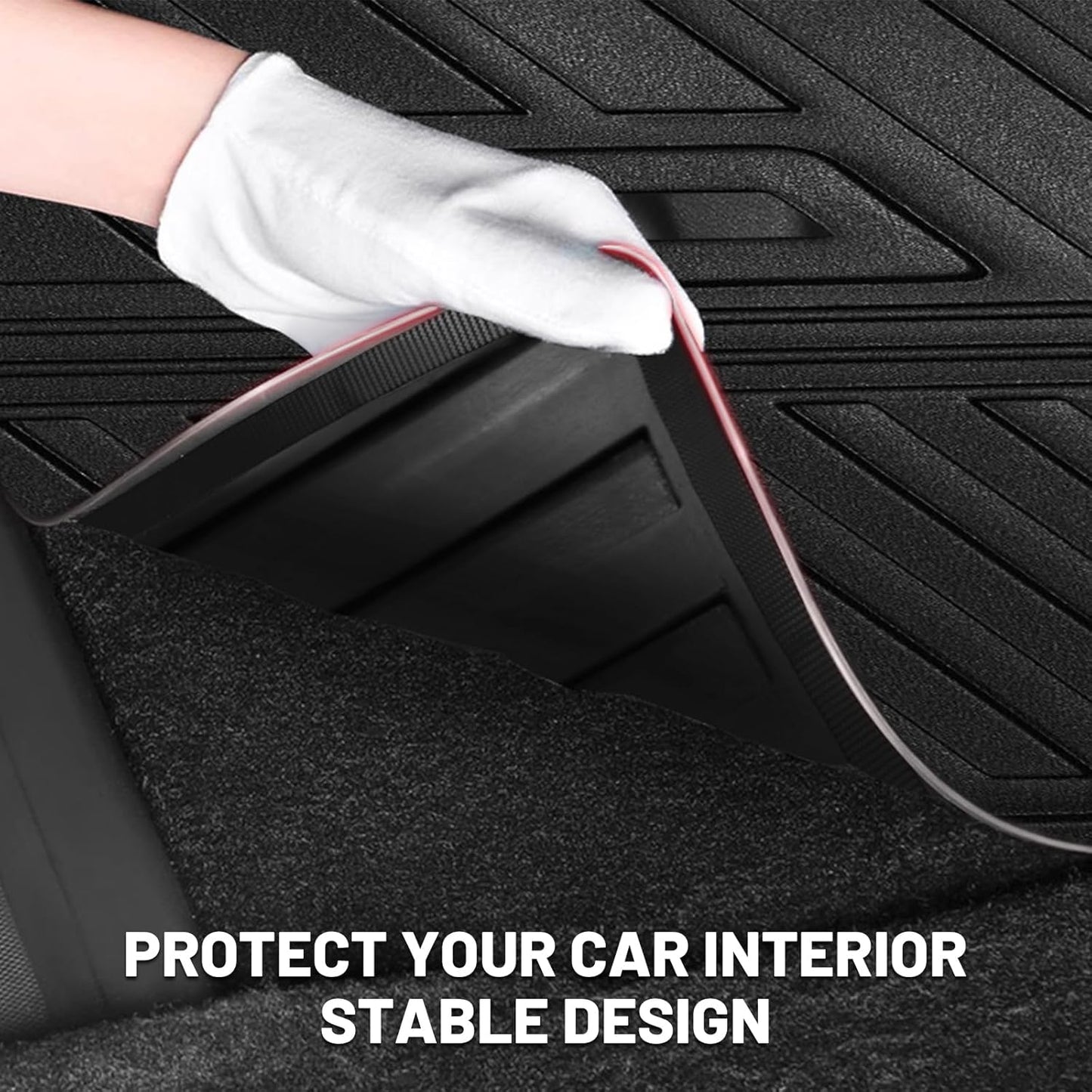 Vanseno Compatible for 2019-2024 2025 Toyota Rav4 Cargo Mat Rear Trunk Mat Cargo Liner Backrest Mats TPE All Weather Protector for 2019-2024 2025 Toyota RAV4 Accessories (Backrest Mats+Trunk Mat)