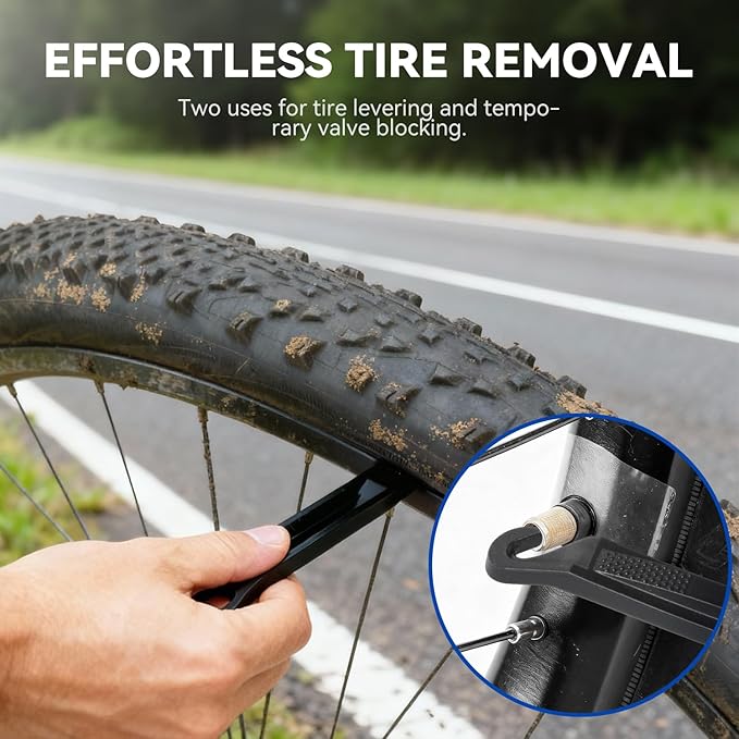 AUTOWN Bike Tire Repair Kit, 32PCS Bicycle Inner Tube Patch Kit with Patches, Tire Levers, Rubber Repair Sealants and Portable Case for Bikes, Motorcycles & Inflatable Tubes