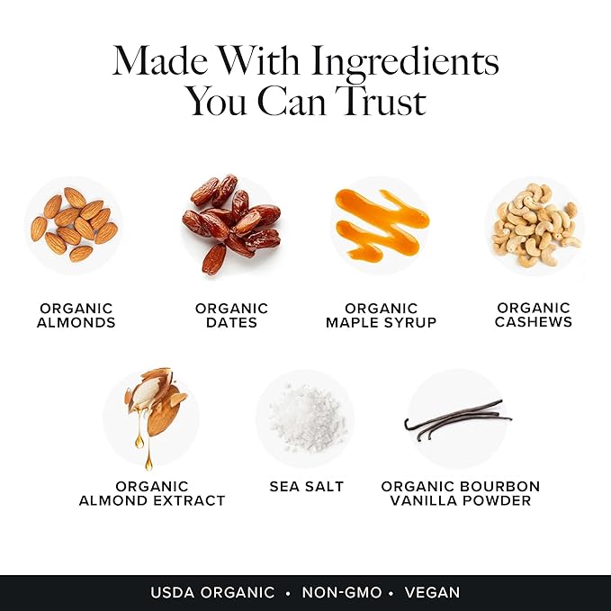 Truvani Plant Based Snack Bars | Sugar Cookie 1 Pack | 6g Protein | USDA Organic and Vegan | The Only Bar | Dairy, Soy, and Gluten Free | Individually Wrapped