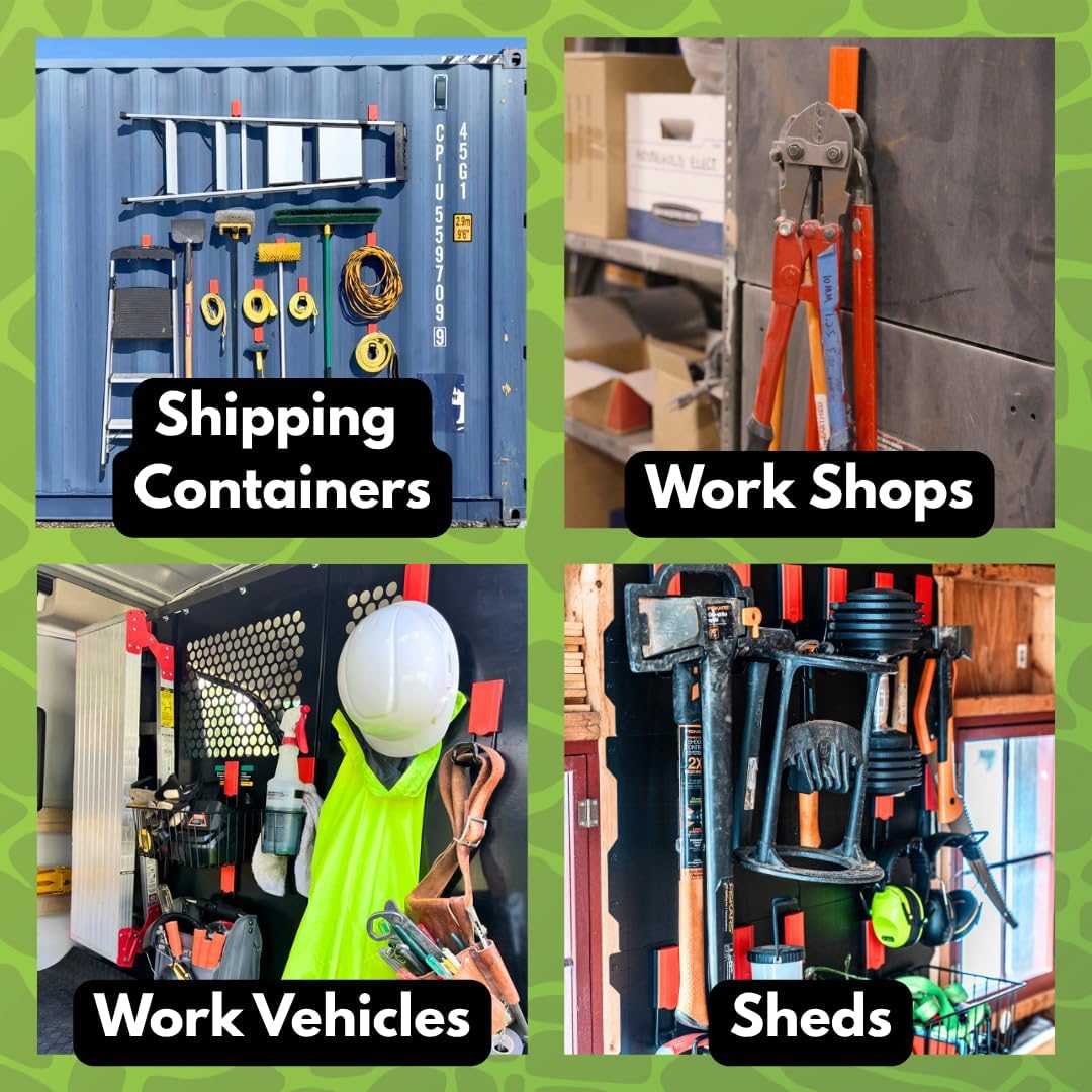 GATOR MAGNETICS Open Storage Hook: 4-Pack, The Ultimate Workshop & Garage Storage Systems, Heavy Duty Magnetic Hooks, Organization Solutions, 25lb Hold, for All Steel Surfaces 2.5" & 4" Hooks