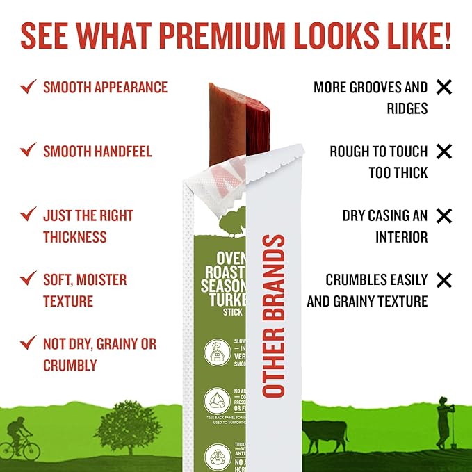 Vermont Smoke & Cure Meat Sticks - Oven Roasted Turkey - Protein Snacks, No Antibiotics or Added Hormones, Hiking Snacks- 1 oz, 24-Pack