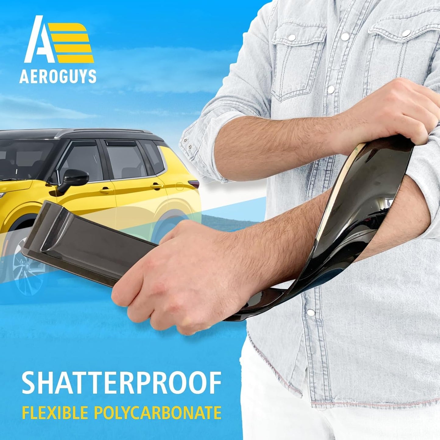 Extra Durable Window Deflectors in-Channel Window Visors Rain Guards Fit for Mitsubishi Outlander 2022-2025, Sun Visors, Wind VentVisors, Vent Shades, Exterior Car Accessories - 4 pcs. AG0848