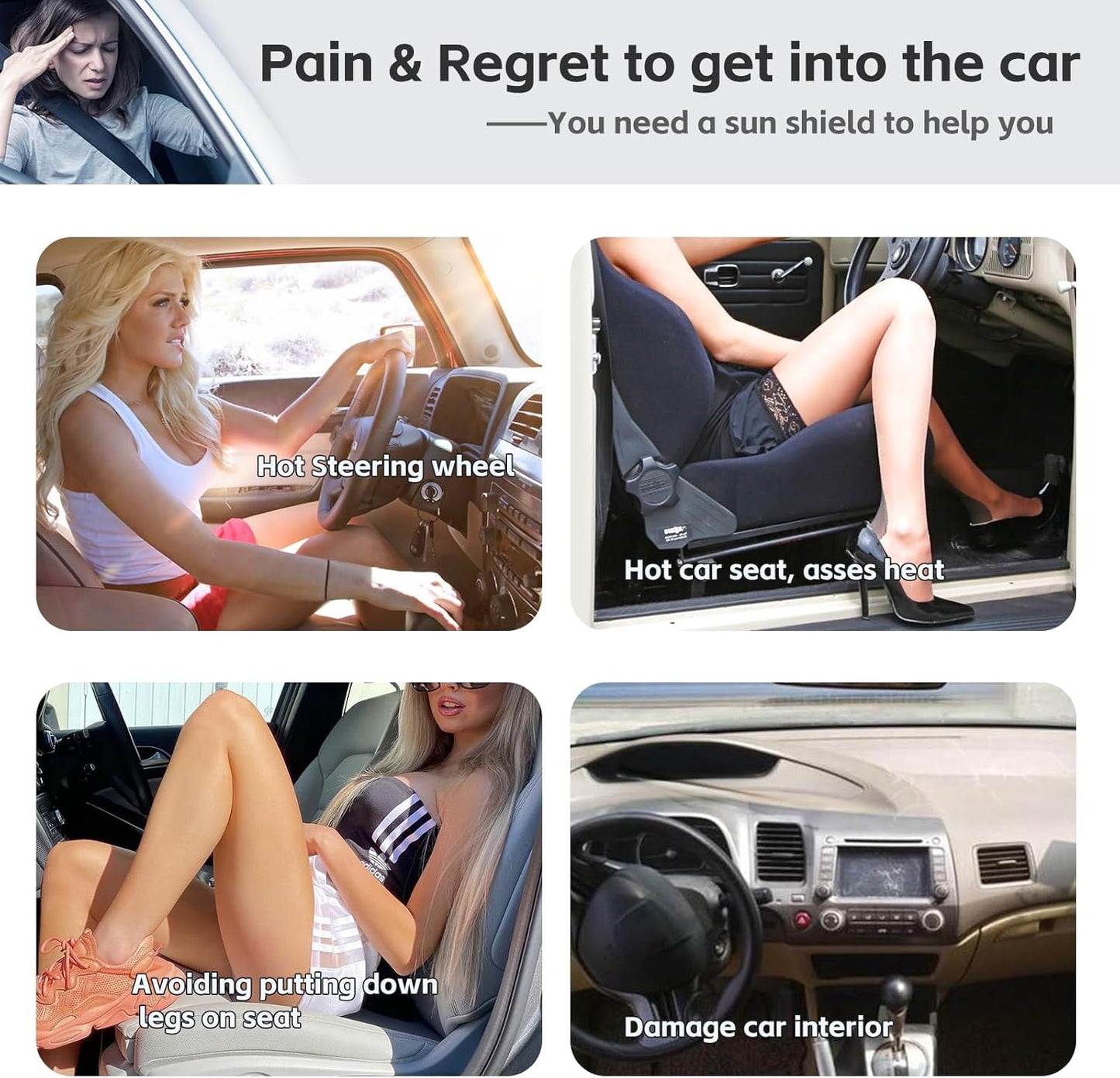 Sun Shade Sunshade for Hyundai Tucson 2022-2024 2025 2026 Windshield Cover,4-Layer Front Window Shade Custom fit Tucson Sun Visor 240T Retractable Shade Blocks UV Rays Cooler Car Accessories