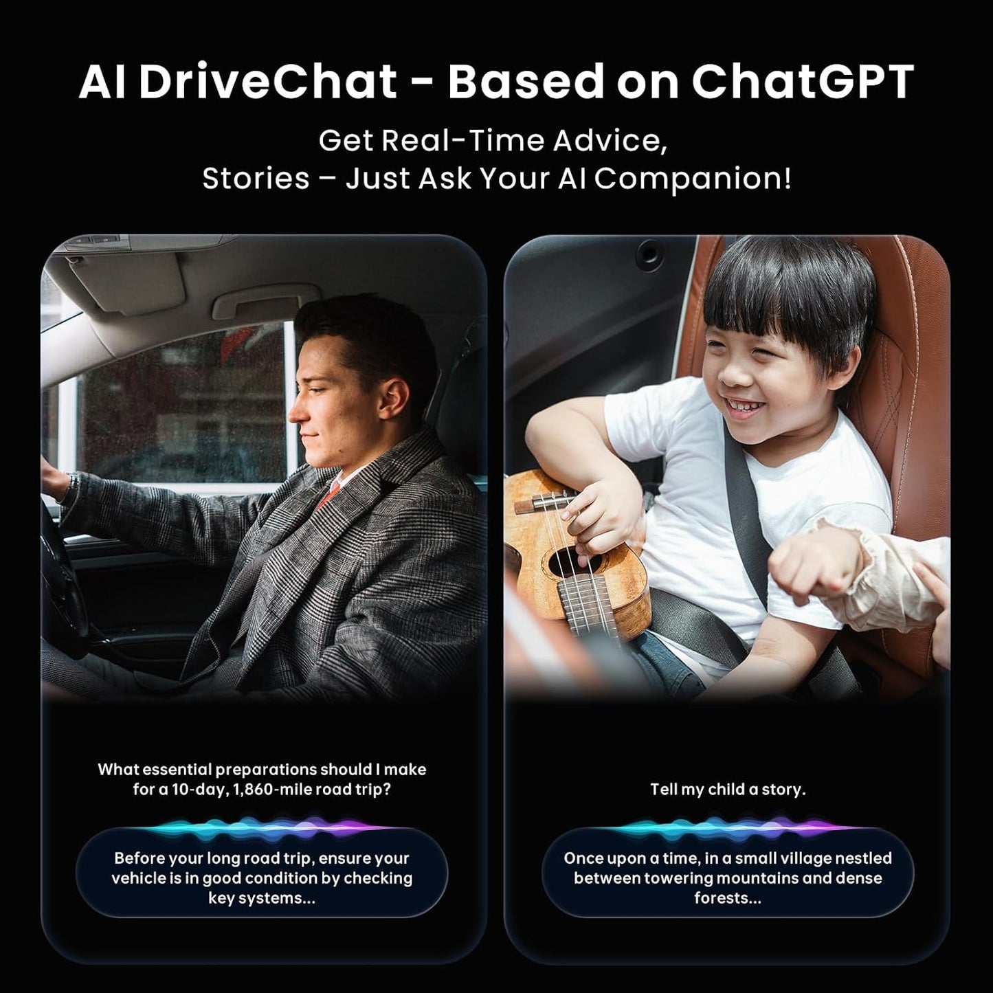 Ai Box Carplay/Android Auto Wireless Adapter, 4-in-1 Ai Box, Dual Bluetooth/WiFi, 2GB+16GB Upto 128GB, Plug & Play, for OEM Wired CarPlay AndroidAuto Stereo (CB4A-A2)