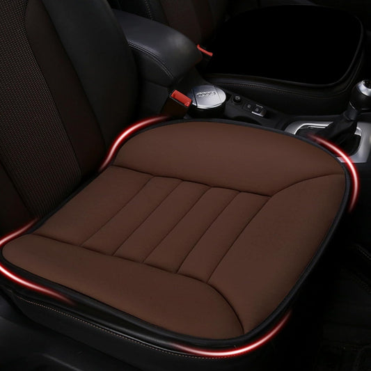 MYFAMIREA Car Seat Cushion Pad 1.2" Thick Comfort Protector for Car Driver Seat Office Chair Home Use Memory Foam Cushion with Non Slip Bottom, 20'' x 18.5'', Coffee