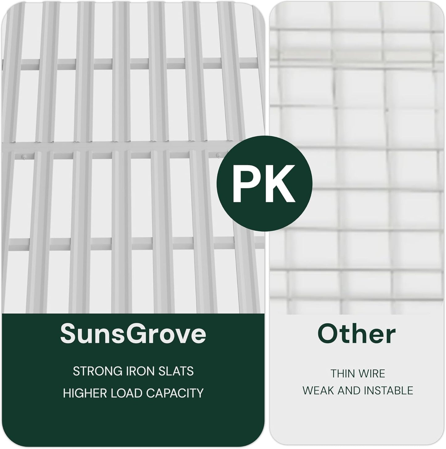 SunsGrove 2x8 Garage Overhead Storage Rack, Adjustable Heavy Duty Hanging Garage Storage Shelves, Ceiling Mounted Storage Racks, 800LBS Weight Capacity, 22"-40" Ceiling Dropdown, 2 Packs, White