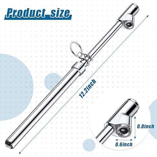 Tallew 3 Pack Dual Head Tire Pressure Gauge Heavy Duty Air Pressure Tire Gauge for Auto Truck Car RV Van Gage Range 10-150PSI, 1-10Bar (Silver)