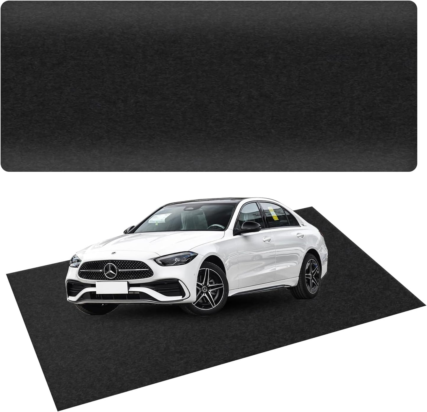 AAIN Oil Spill Mat (17' x 7'4"), Garage Floor Mat, Absorbent Oil Pad, Premium Maintenance Mat, Waterproof, Protect Garage Surface from Spill & Stain, Reusable, Washable, Durable, Black