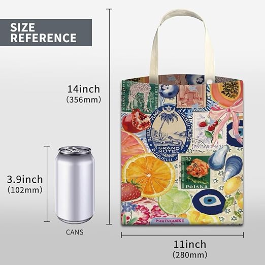 Car Trash Can, Cute Car Trash Bag, Hanging Car Organizer and Storage Bag, Trash Bin for Car Accessories, Vehicle, Travelling, Camping Colorful Fruit Collage