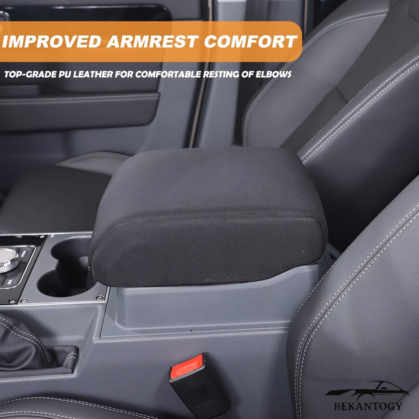 Car Armrest Box Cover Protector Compatible with Ineos Grenadier 2020-2024 Center Console Lid Protector Cover Original Customized Armrest Cover (Black)