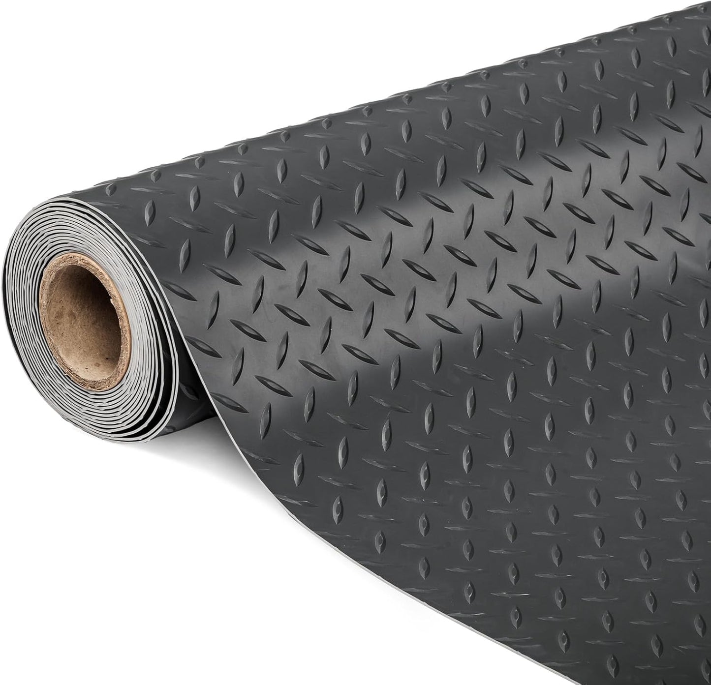 TUFFIOM 7'87'' x 22 FT Garage Floor Mat, Thickened Diamond Plate PVC Garage Mats Flooring Roll for Under Car, Garage Parking Mats for Floor Large SUVs, MPV, Pickup Truck, RV