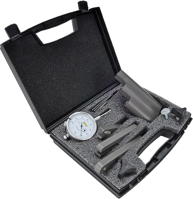 JEGS Ring & Pinion Setup Tool Kit | Made in USA | Hard Anodized Aluminum Components | Includes Dial Indicator, Laminated Instructions, Storage Case, and 3 Indicator Extensions