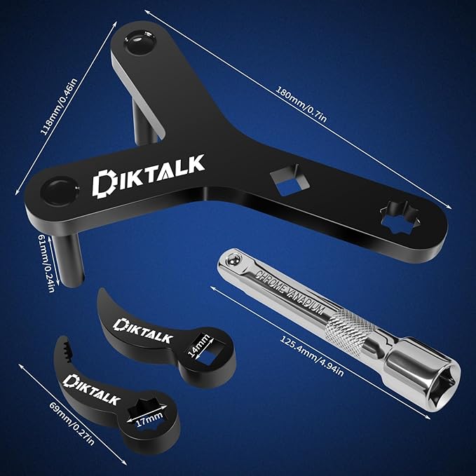 Lower Control Arm Prying Tool Kit,1/2" Drive Suspension Removal Tool,Specialty Bushing Tool with 2 Pry Bar Wrench Adapter Head & Extension Poles,4PCS