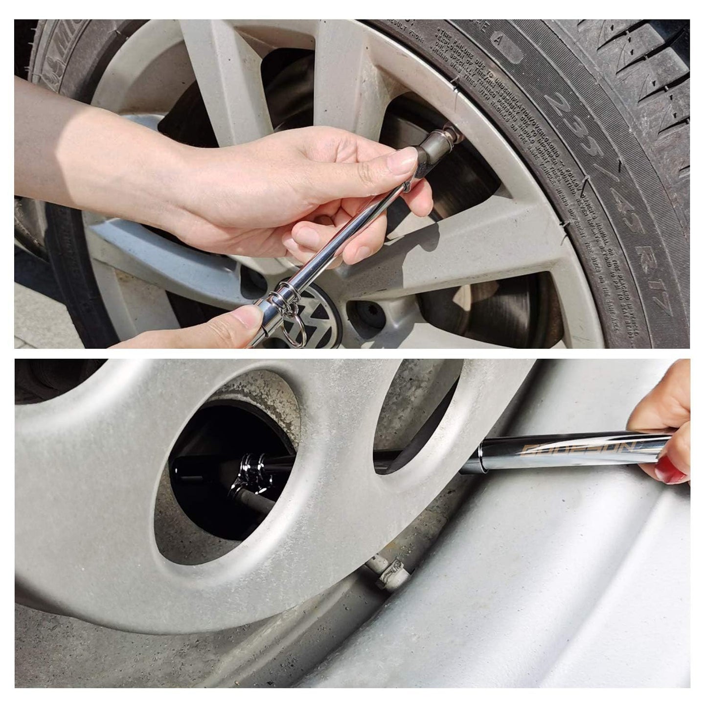 GODESON Dual Head Tire Pressure Gauge,Heavy Duty Pen Tire Gauge Range 10-150PSI; 1-10kg/cm2,Dual Head Truck Air Pressure Gauge (Pack of 20)…