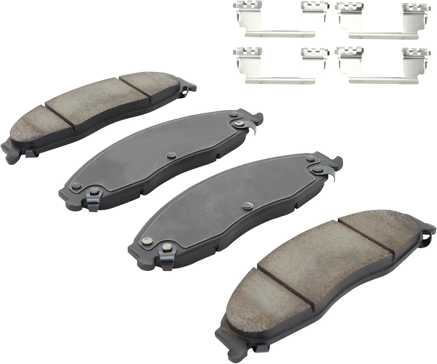 Premium Ceramic Front Brake Pads (1001-0921C) Compatible with Cadillac CTS 2003-2007, Cadillac STS 2005-2008, Pontiac Grand Prix 2005-2008