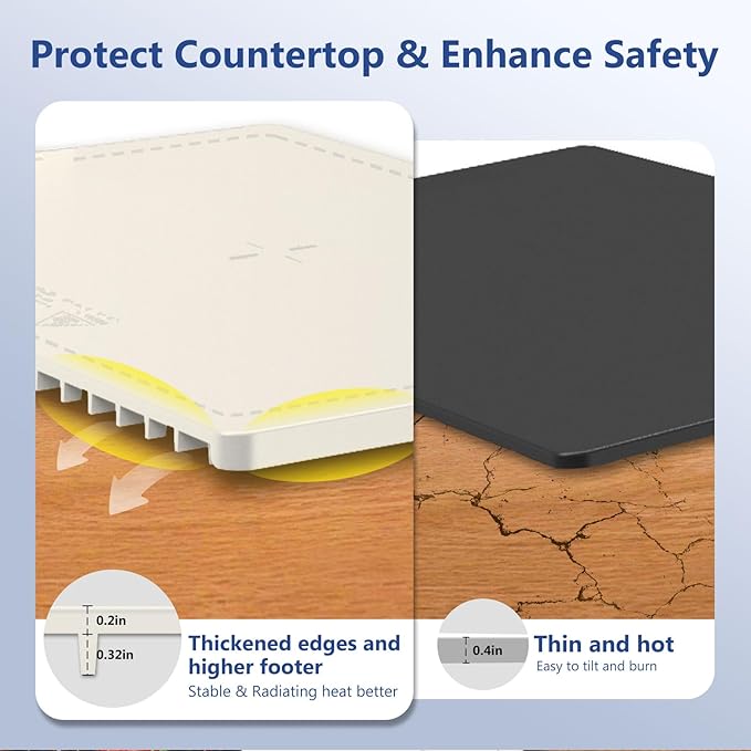 Waterproof Electric Food Warming Mat, Food Grade Silicone Warming Tray with 17 Temp Setting and 6 Hours Timer, Full Surface Heating Mat, Roll Up Food Warmers for Parties Buffet (Ivory)