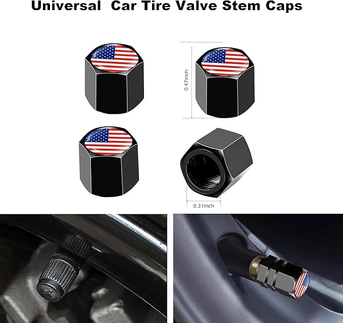 2 Packs License Plate Frame American Flag Printed Aluminum Metal Licence Plate Holder for Car Universal Fit for Men Women