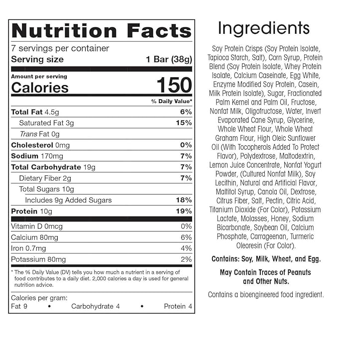 WonderSlim Protein Snack Bar, Lemon Meringue, (7ct)