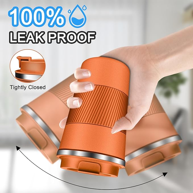 Coffee Travel Mug 12oz Insulated Coffee Mug with Lid Portable Spill-Proof Coffee Mug No Handle Reusable Stainless Steel Cup Keeps Cold and Hot Suitable for Car, Daily, Travel and Gifts