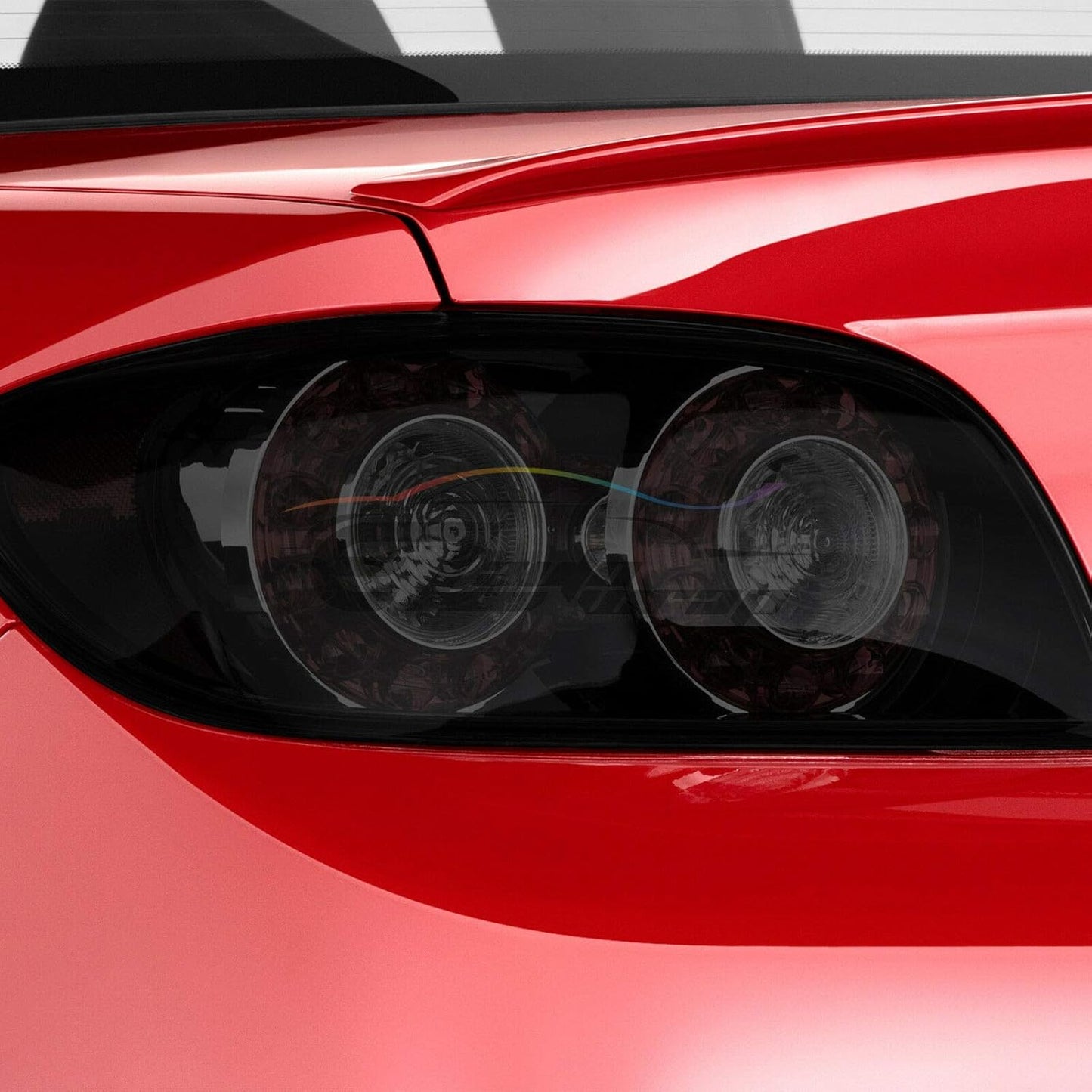 Free Tool Kit 12"x84" (1FT x 7FT) Glossy Dark Black Smoke Headlight Taillight Fog Light Side Marker Vinyl Tint Film Self Adhesive