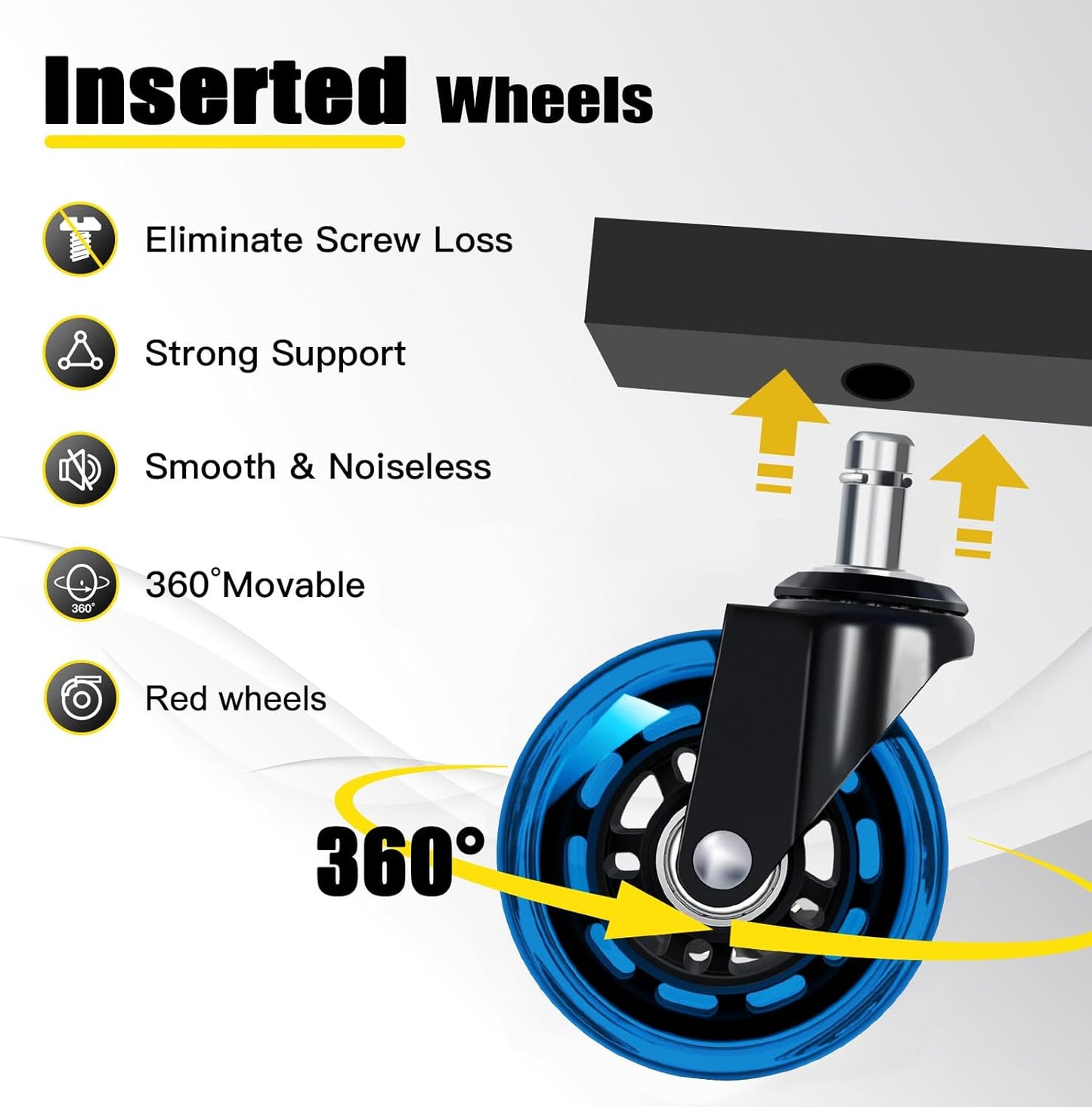 Rolling Stool with Blue Wheels,Heavy Duty Garage Work Mechanic Rolling Shop Stool with Backrest, Adjustable Height 360°Swivel Roller Mechanic Chair with 2 Tool Trays, 330 LBS Capacity