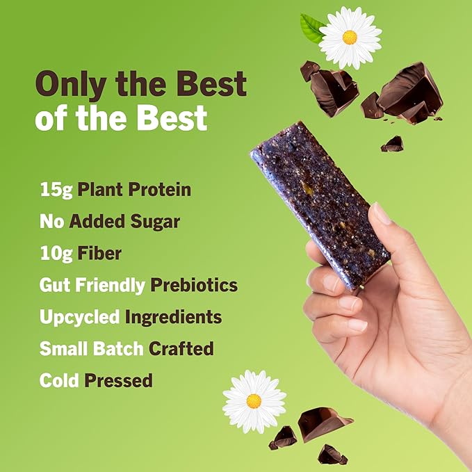 Amrita Nut Free Chocolate Brownie Vegan Protein Bars (12 Count) |15g Plant-Based Protein Bar | Peanut-Free, Gluten Free, and Dairy-Free | No Added Sugar, High Fiber, Healthy School-Safe Snacks