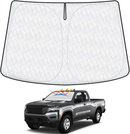 Cartist 5-Layer Windshield Sun Shade Custom Fit for Nissan Frontier 2022-2025 2026 Accessories Foldable Car Front Window Sunshade Sun Visor