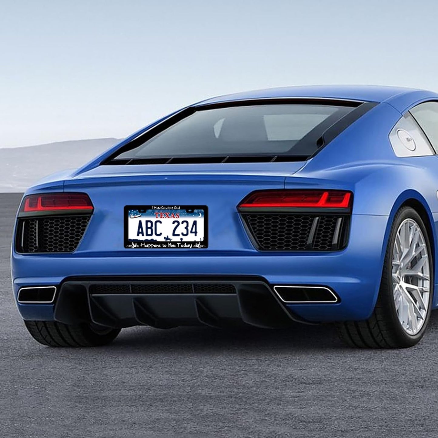 I Hope Something Good Happens to You Today License Plate Frame Lucky License Plate Holder Funny Stainless Steel Accessories Cars Decor with 2 Holes and Screws Fits Standard Us Ca Vehicles 12.2 X 6 in