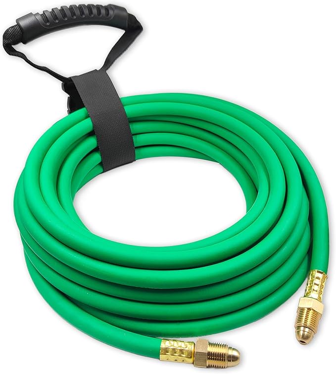 30FT Argon Gas Hose, Inert Gas Welding Hoses for MIG/TIG Welding Regulator，Argon/CO2 Flowmeter Regulator Hose, 5/8" UNF-18RH, NPT Fittings, Welding Accessories for MIG/TIG Welder