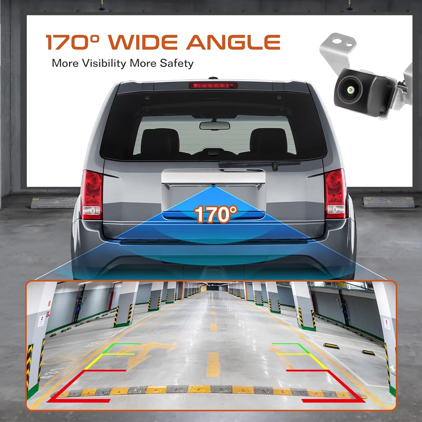 Rear View Backup Camera Compatible with Honda Pilot 2012 2013 2014 2015 Reversing Park Assist Backup Camera Replaces 39530SZAA01 39530-SZA-A01