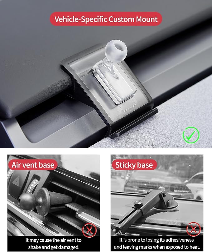 Wireless Charging car Phone Holder for Tesla Model 3 2018-2023 Tesla Model Y 2020-2024 Auto Accessories Navigation Bracket Interior Decoration Mobile Cell Phone Mount, 360° Rotation