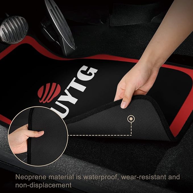 Custom Logo Text Car Floor Mats Personalized 4 Pieces Car Mats Interior Automotive Decorative Fit for SUV Vans Sedans Trucks
