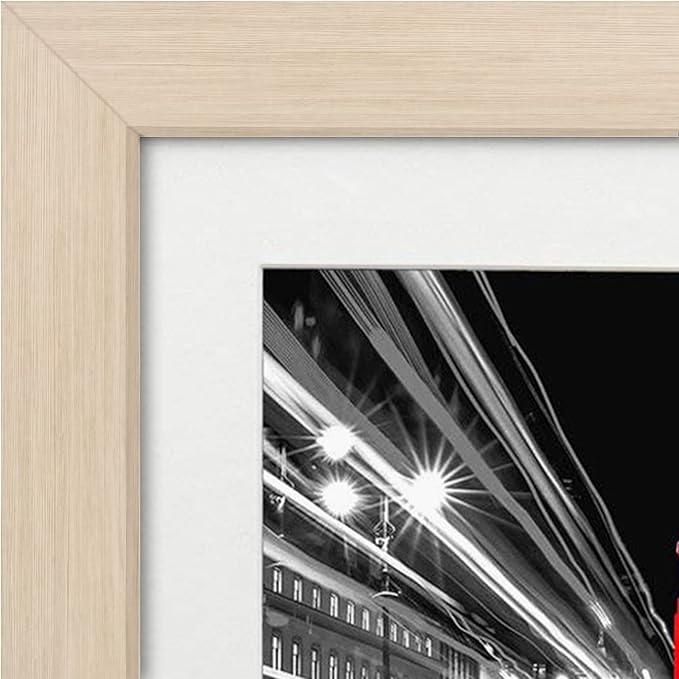 Americanflat 11x14 Picture Frame with Shatter-Resistant Glass - Set of 2 - Use as 8x10 Frame with Mat or Display 11x14 Photo Without Mat - Signature Collection - Picture Frames for Wall - Light Wood
