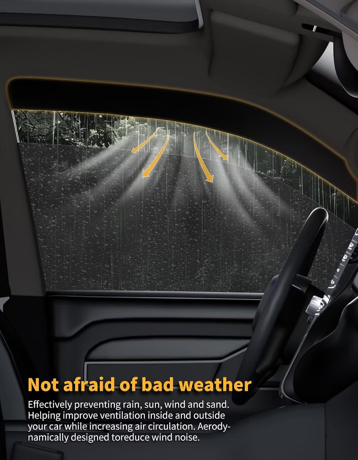 in-Channel Window Rain Guards Fit for Jeep Grand Cherokee(Limited) 2011-2021 Extra Durable Window Visors Window Deflectors Vent Visors Vent Shades Car Accessories-4 pcs 2-Q18